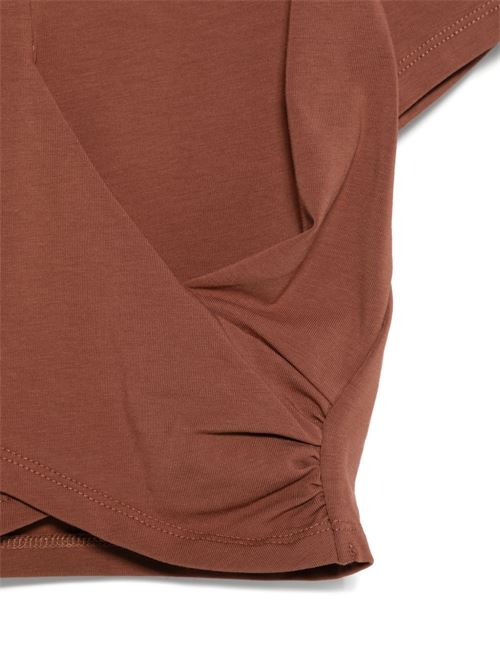 T-shirt bambina Twinset marrone a manica corta TWINSET Kids | 261GJ225613120
